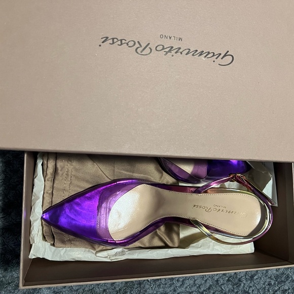 Rossi Purple sling backs - Picture 2 of 4